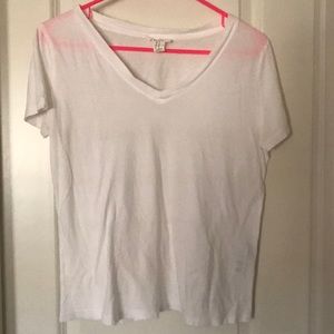 white v neck